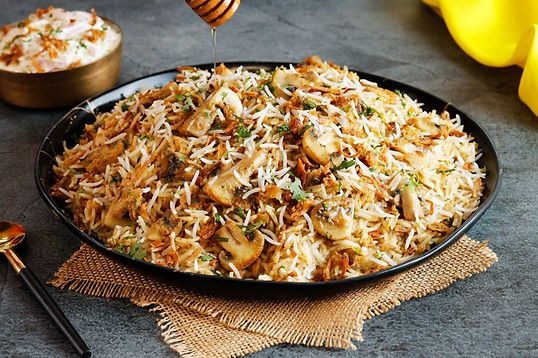 mushroom biryani